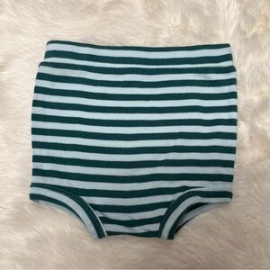 Kate Quinn Teal Striped Diaper Cover Bloomers 12-18 Cotton